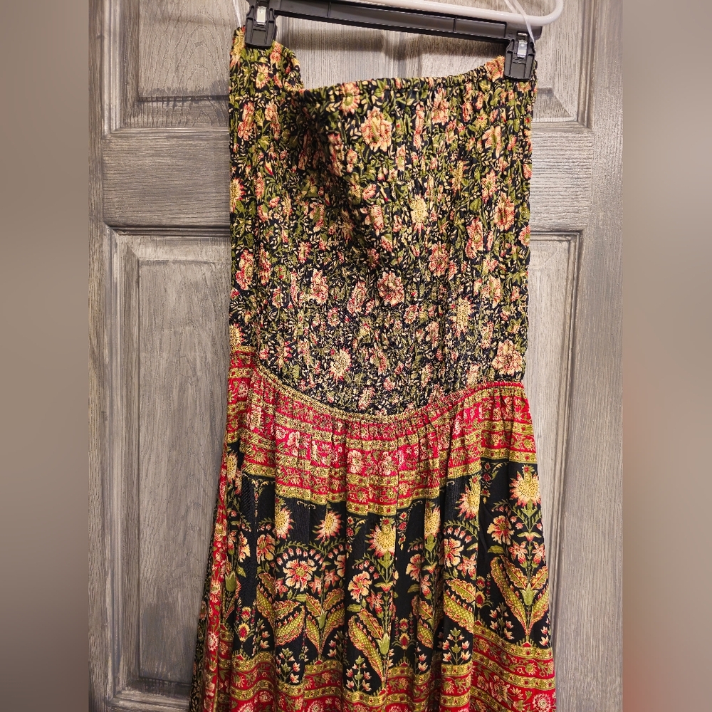 Large Strapless Raga Maxi Dress